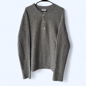 Abercrombie Fitch Men Gray Long Sleeve Henley Sweater Knit XL